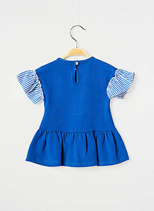 Robe mi-longue manches courtes manches courtes bleu J.O MILANO fille