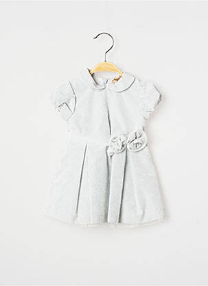 Robe mi-longue col claudine manches courtes gris SAFER BABY fille