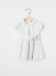 Robe mi-longue col claudine manches courtes gris SAFER BABY fille