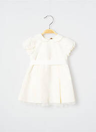 Robe mi-longue col claudine manches courtes beige SAFER BABY fille