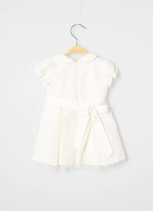 Robe mi-longue col claudine manches courtes beige SAFER BABY fille
