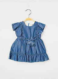 Robe mi-longue fermeture zippée au dos manches courtes bleu J.O MILANO fille