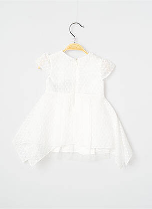 Robe mi-longue manches courtes manches courtes blanc J.O MILANO fille