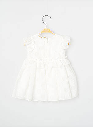Robe mi-longue manches courtes manches courtes blanc SAFER BABY fille