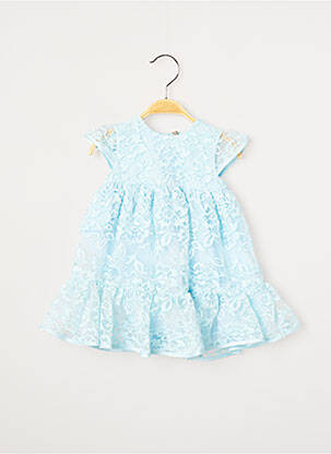 Robe mi-longue manches courtes manches courtes bleu SAFER BABY fille