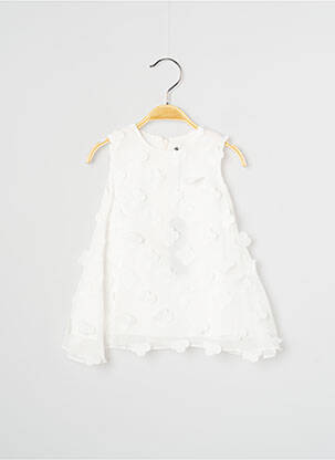 Robe mi-longue sans manche sans manche blanc J.O MILANO fille