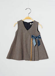 Robe mi-longue sans manche sans manche marron J.O MILANO fille
