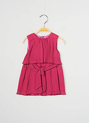 Robe mi-longue sans manche sans manche rose J.O MILANO fille