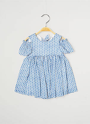 Robe mi-longue manches courtes manches courtes bleu J.O MILANO fille