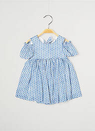 Robe mi-longue fermeture zippée au dos manches courtes bleu J.O MILANO fille