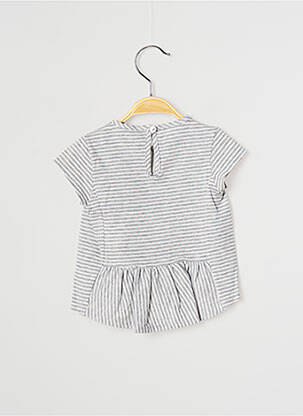 T-shirt fermeture boutonnée au dos manches courtes gris J.O MILANO fille