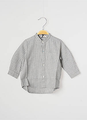 Chemise manches longues imprimé rayures gris J.O MILANO garcon