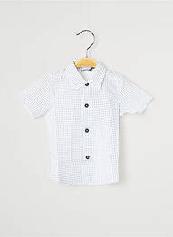 Chemise manches courtes tissage popeline bleu J.O MILANO garcon