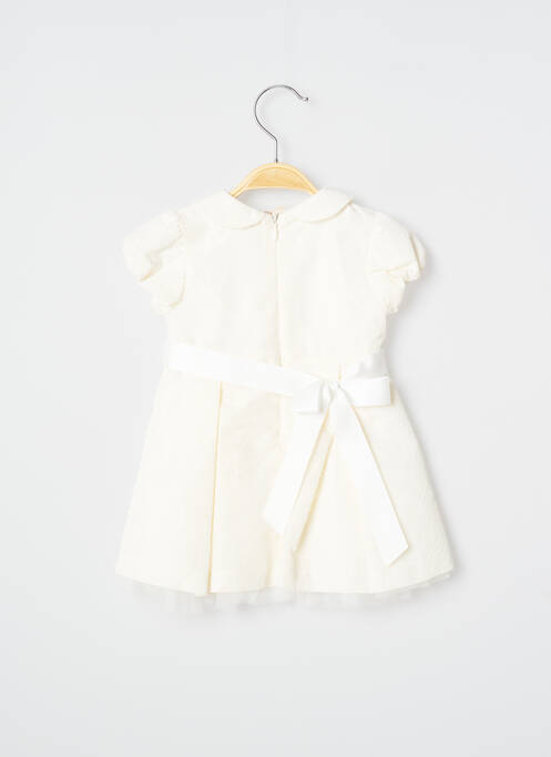 Robe mi-longue col claudine manches courtes beige SAFER BABY fille