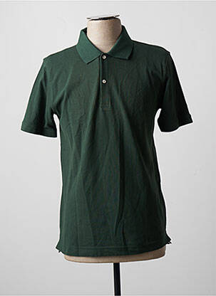 Polo broderie motifs brodés manches courtes vert DAN JOHN homme