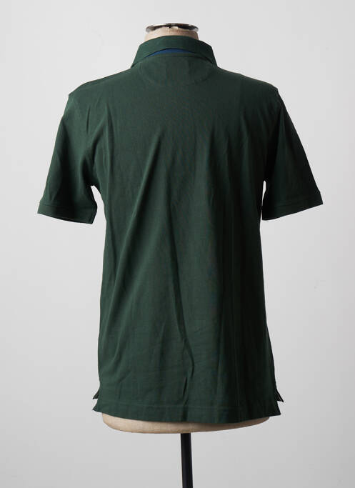 Polo broderie motifs brodés manches courtes vert DAN JOHN homme