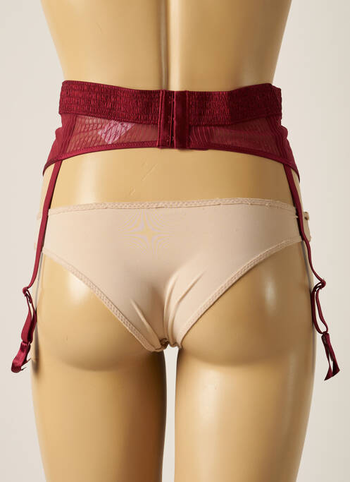 Guêpière/porte-jarretelle effet matière satinée rouge PASSIONATA femme