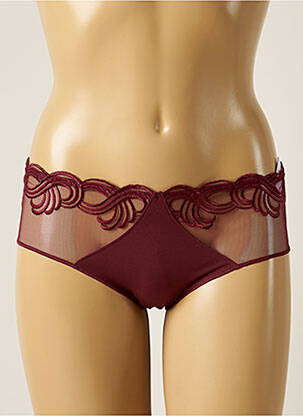 Shorty effet matière satinée rouge SIMONE PERELE femme