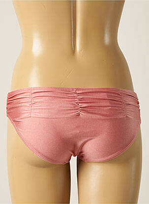 Bas de maillot de bain tissage satiné culotte rose BARTS femme