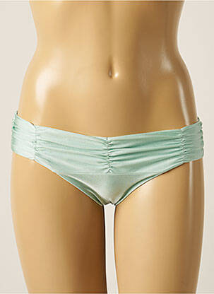 Bas de maillot de bain tissage satiné culotte vert BARTS femme
