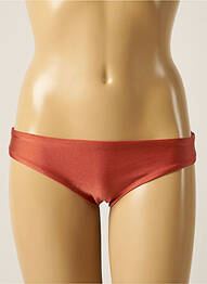 Bas de maillot de bain effet matière satinée bikini marron BARTS femme