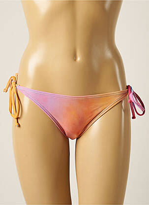 Bas de maillot de bain tissage satiné bikini orange BARTS femme