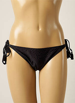 Bas de maillot de bain tissage satiné bikini noir BARTS femme