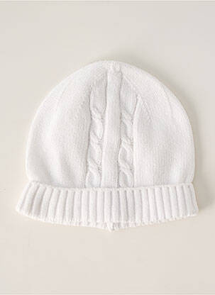 Bonnet maille fine blanc J.O MILANO enfant