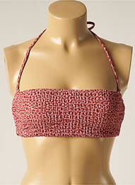 Haut de maillot de bain stretch haut bandeau rose BARTS femme
