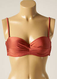 Haut de maillot de bain stretch haut soutien-gorge balconnet marron BARTS femme