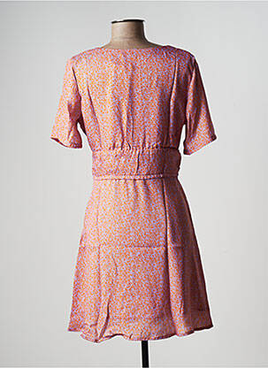 Robe courte manches courtes manches courtes orange LAAGAM femme