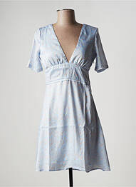 Robe courte manches courtes manches courtes bleu LAAGAM femme