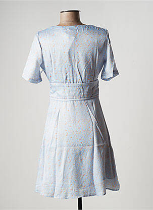 Robe courte manches courtes manches courtes bleu LAAGAM femme