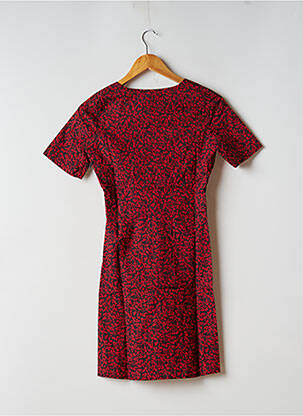Robe courte manches courtes manches courtes rouge LAAGAM femme