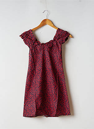 Robe courte sans manche sans manche rouge LAAGAM femme