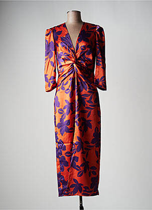 Robe longue orange LAAGAM pour femme