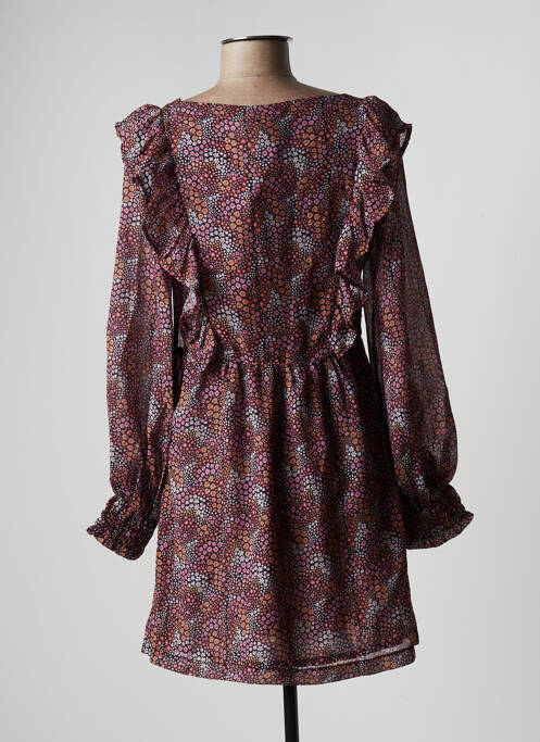 Robe courte marron LAAGAM pour femme