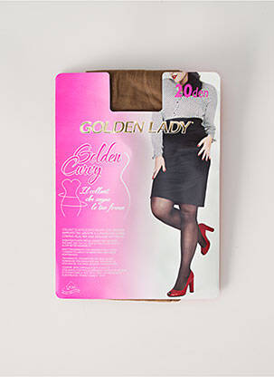 Collants tissage voile marron GOLDEN LADY femme
