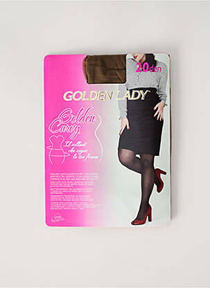 Collants tissage voile marron GOLDEN LADY femme