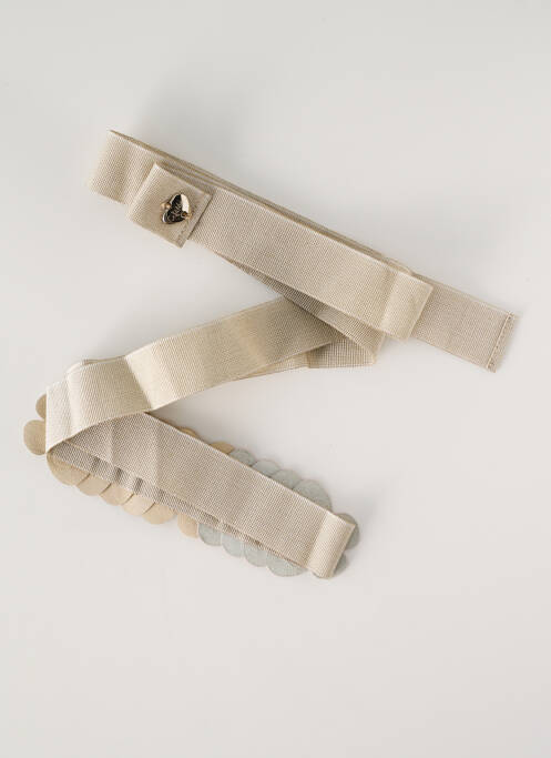 Ceinture fermeture liens à nouer beige CAFE NOIR femme