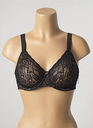 Soutien-gorge effet matière satinée haut soutien-gorge emboitant noir AUBADE femme