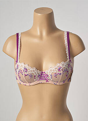 Soutien-gorge effet matière satinée haut soutien-gorge balconnet rose AUBADE femme