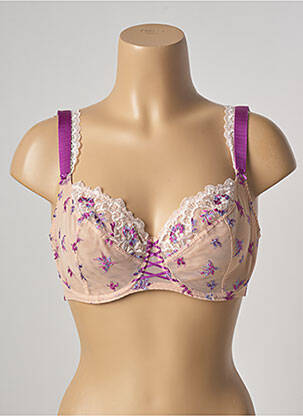 Soutien-gorge effet matière satinée haut soutien-gorge emboitant rose AUBADE femme