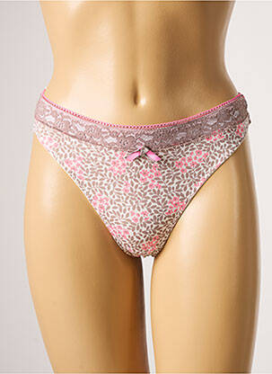 Tanga micro fibres rose STEFFY femme