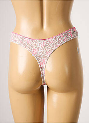 Tanga micro fibres rose STEFFY femme