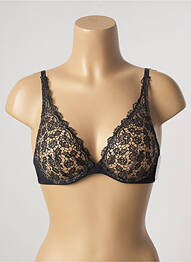 Soutien-gorge effet matière satinée haut soutien-gorge emboitant noir AUBADE femme