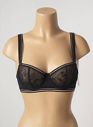 Soutien-gorge effet matière satinée haut soutien-gorge balconnet noir AUBADE femme