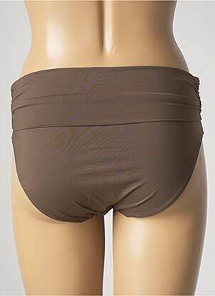 Bas de maillot de bain effet matière satinée culotte marron AUBADE femme