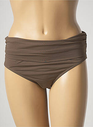 Bas de maillot de bain effet matière satinée culotte vert AUBADE femme
