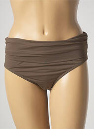 Bas de maillot de bain effet matière satinée culotte vert AUBADE femme